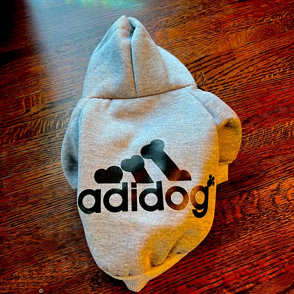 NIP Adidog dog hoodie for small dog